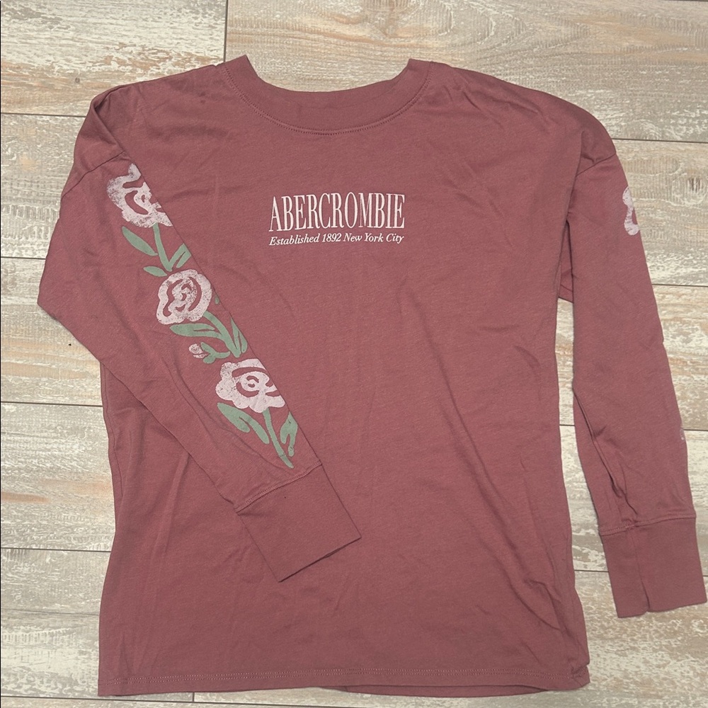 Abercrombie Kids Dusty Pink Long Sleeve Tee Size 9/10. NWOT